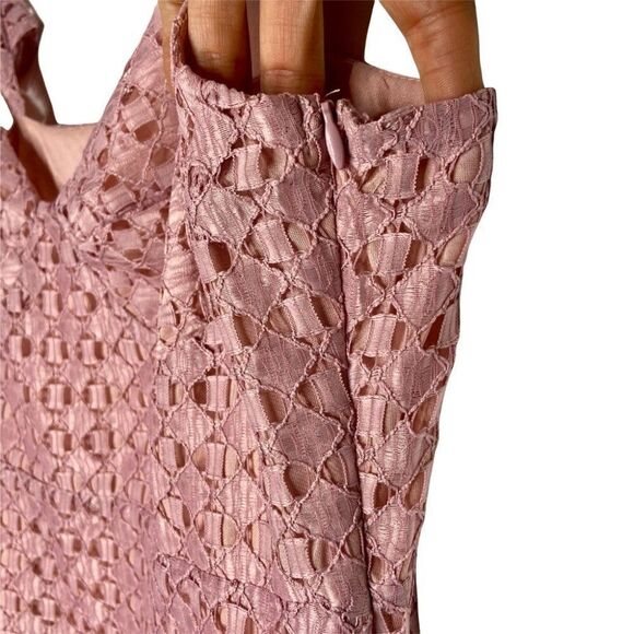 Line & Dot Valentina Mauve Pink Revolve A-Line Hi-Low Sleeveless Dress Size L - Picture 5 of 6